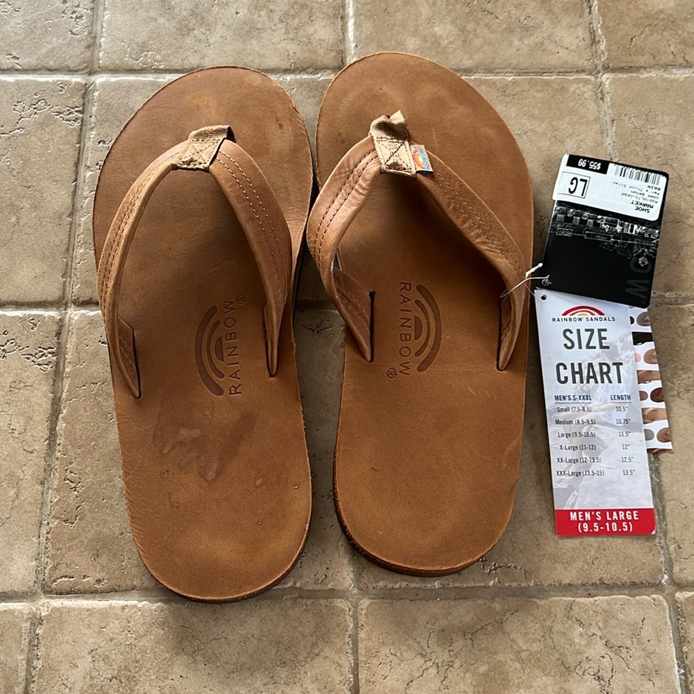 NWT Men’s Rainbow Sandals size 9.5